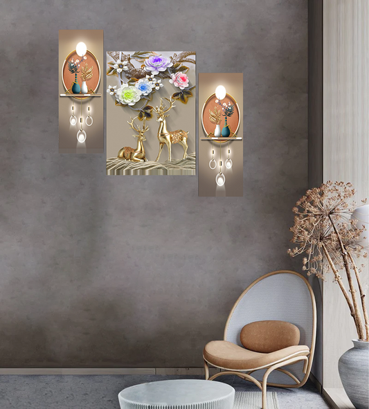Set Of 3 Digital Wall Painting