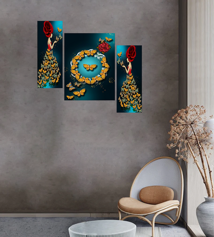 Set Of 3 Digital Wall Painting