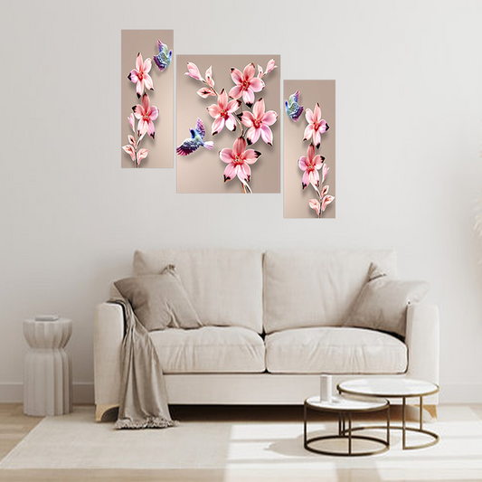 Set Of 3 Digital Wall Painting