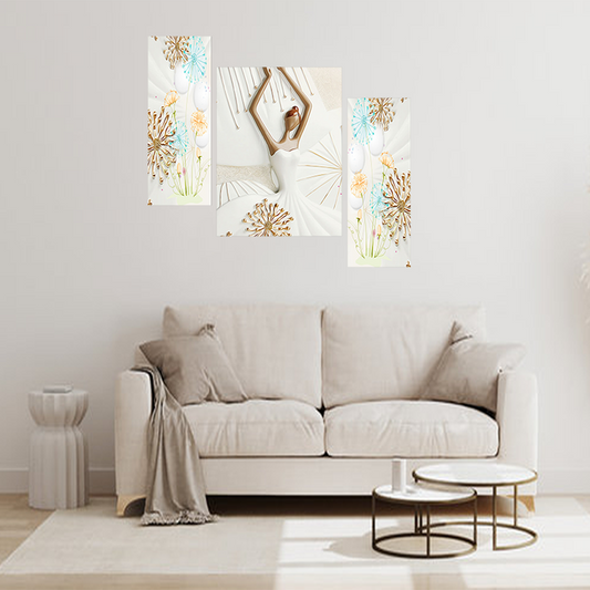 Set Of 3 Digital Wall Painting