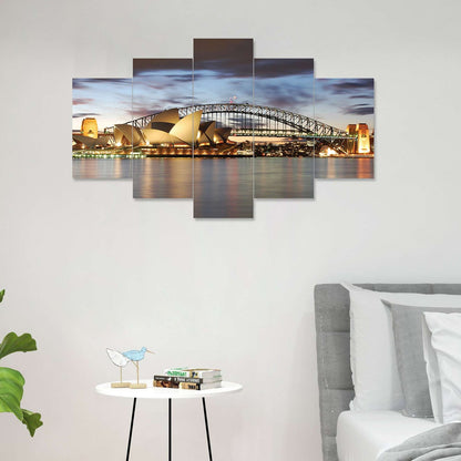 Modern Art Set of Five 3D Framed Paintings for Wall Decoration – Ideal for Home, Living Room, and Bedroom (125 x 60 CM)