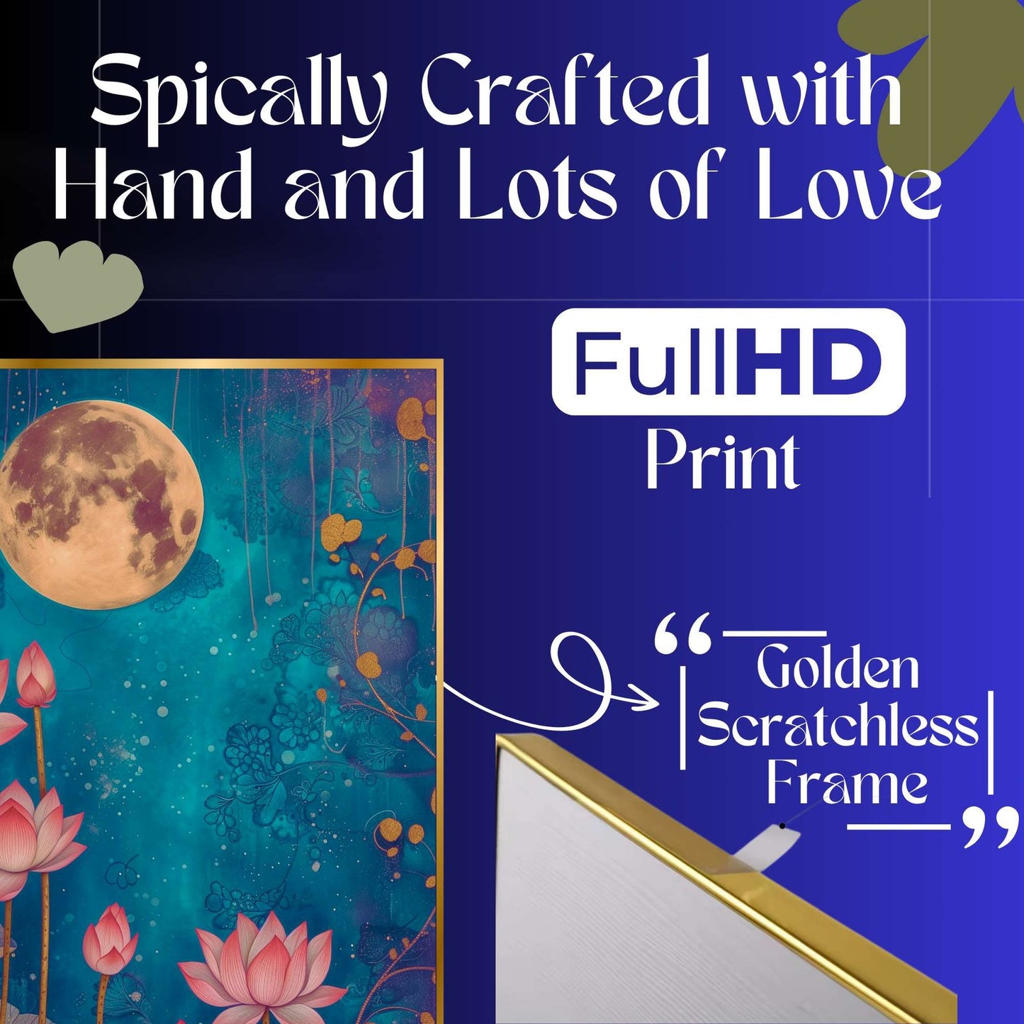Set of Three Wall Paintings for Wall Dacoration Golden Framed Wall Paintings for Living Room & Bedroom Wall Art for Home Decoration & Office Wall Décor (24×18 inch CH-GD3-11)