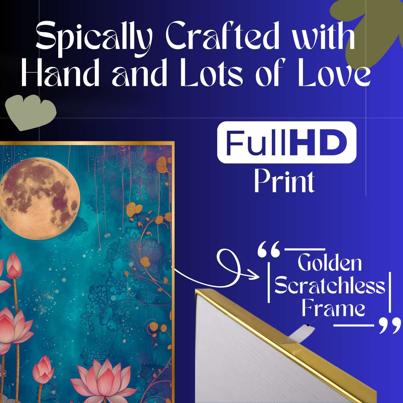 Set of Three Wall Paintings for Wall Dacoration Golden Framed Wall Paintings for Living Room & Bedroom Wall Art for Home Decoration & Office Wall Décor (24×18 inch CH-GD3-11)