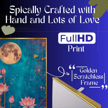 Set of Three Wall Paintings for Wall Dacoration Golden Framed Wall Paintings for Living Room & Bedroom Wall Art for Home Decoration & Office Wall Décor (24×18 inch CH-GD3-11)