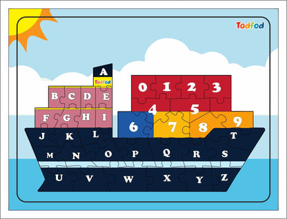 Wooden Jigsaw Puzzle – Ship Shaped English Alphabets