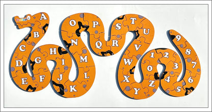 Wooden Jigsaw Puzzle – Snake Shaped English Alphabets