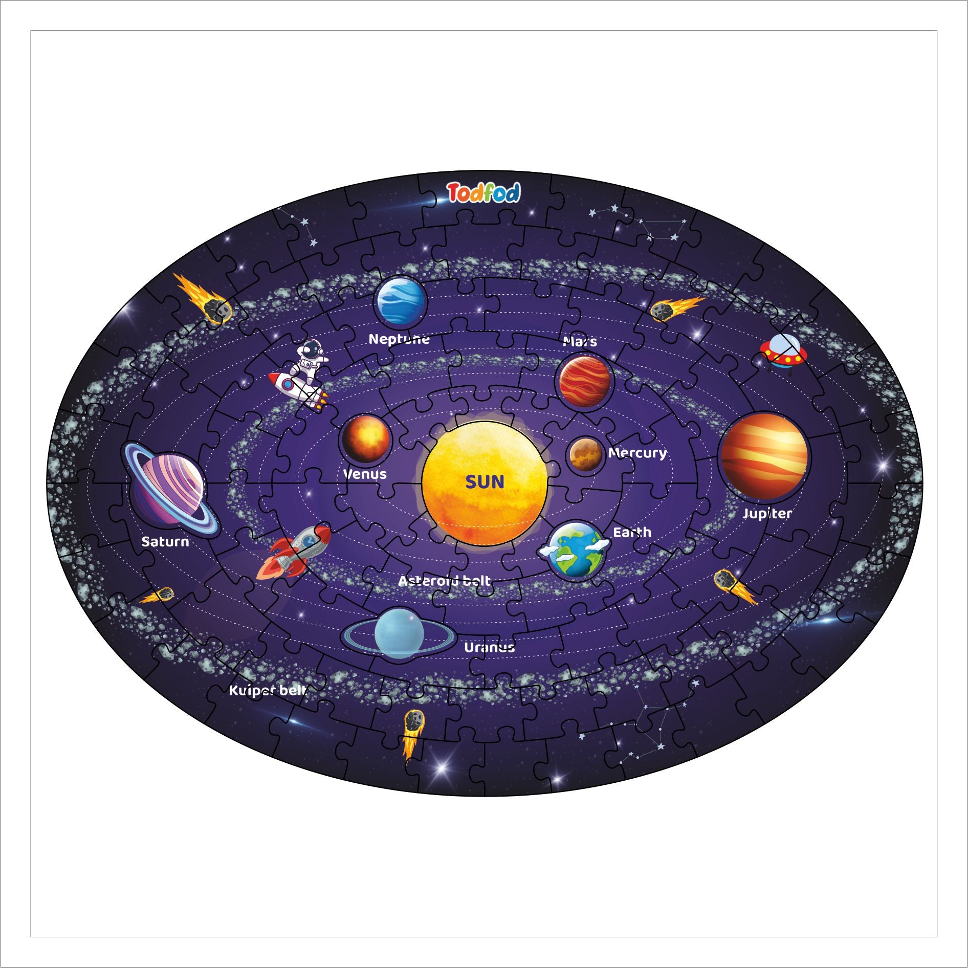 Outer Space Solar System Jigsaw Floor Puzzle