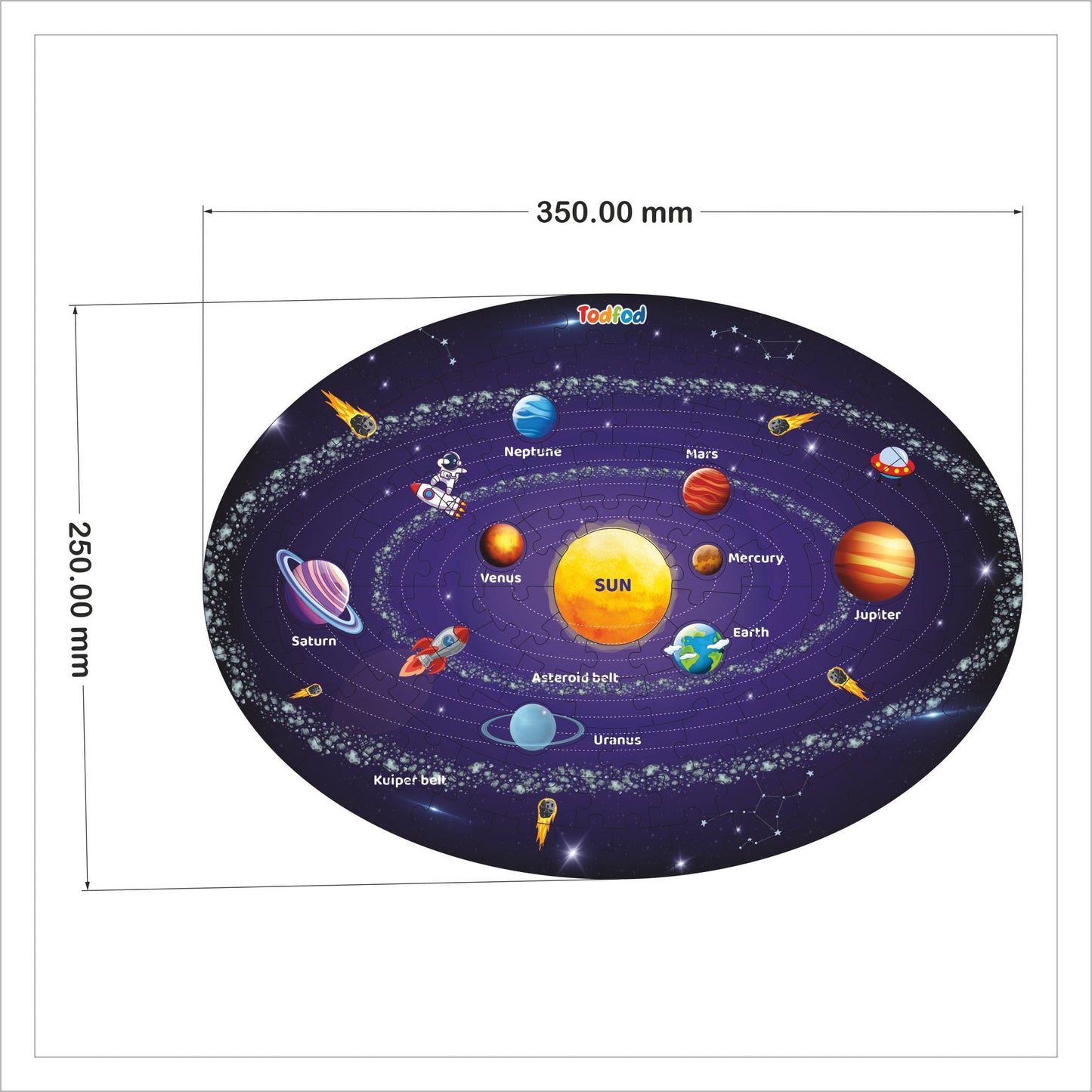 Outer Space Solar System Jigsaw Floor Puzzle