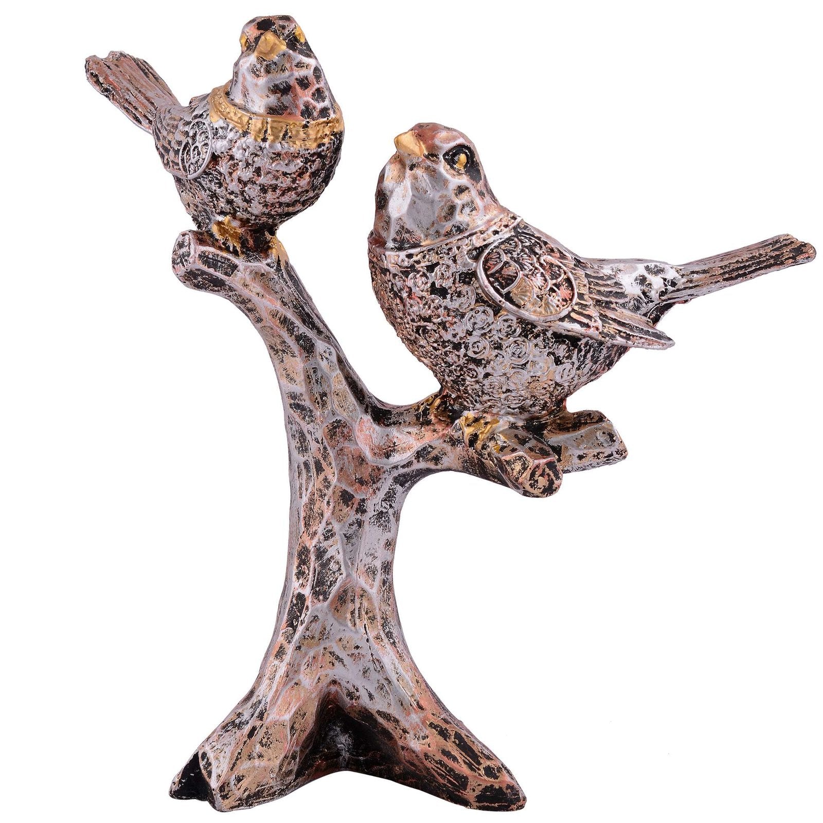 Resin Handcrafted Birds Couple On Tree Showpiece Bird Statue For Home Dcor Living Room Bedroom Table Top Antique Garden Decoration Items