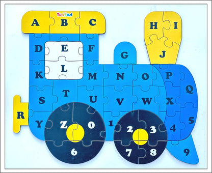 Wooden Jigsaw Puzzle – Train Shaped English Alphabets