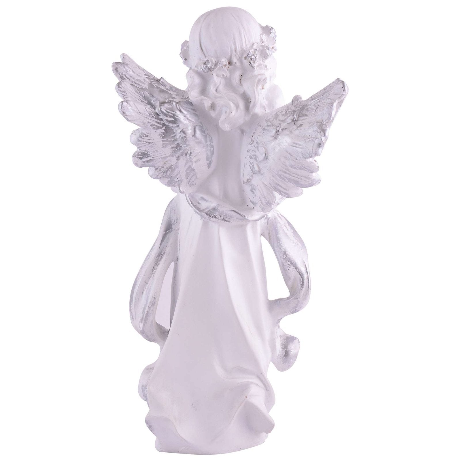 Resin Greek Angel Statue Small Angel Girl Garden Figurine Roman Angel Sculpture for Indoor Outdoor Home Garden Decoration