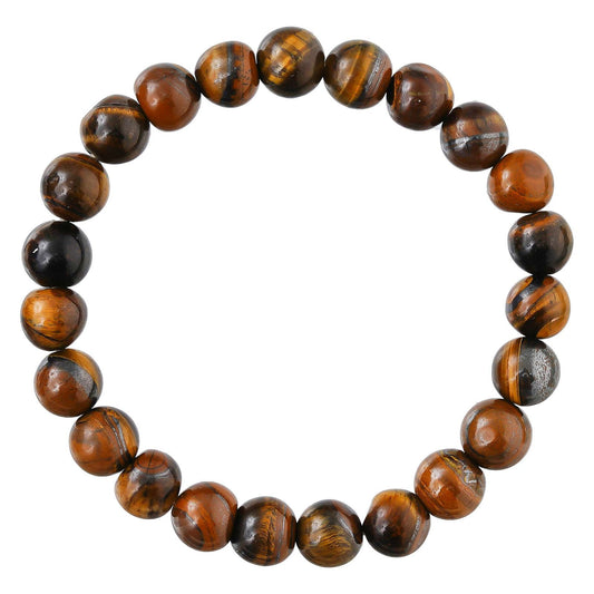 Tiger Eye Bracelet for Women Men’s Gifts – Protection Healing Crystal Bracelet – 8mm Gemstone Beaded Adjustable