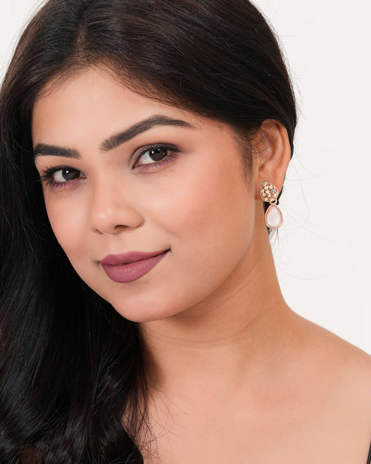Women’s Indo Western Rose Gold Party Wear Ethnic Stud Earrings for Women | Birthday & Anniversary Gift
