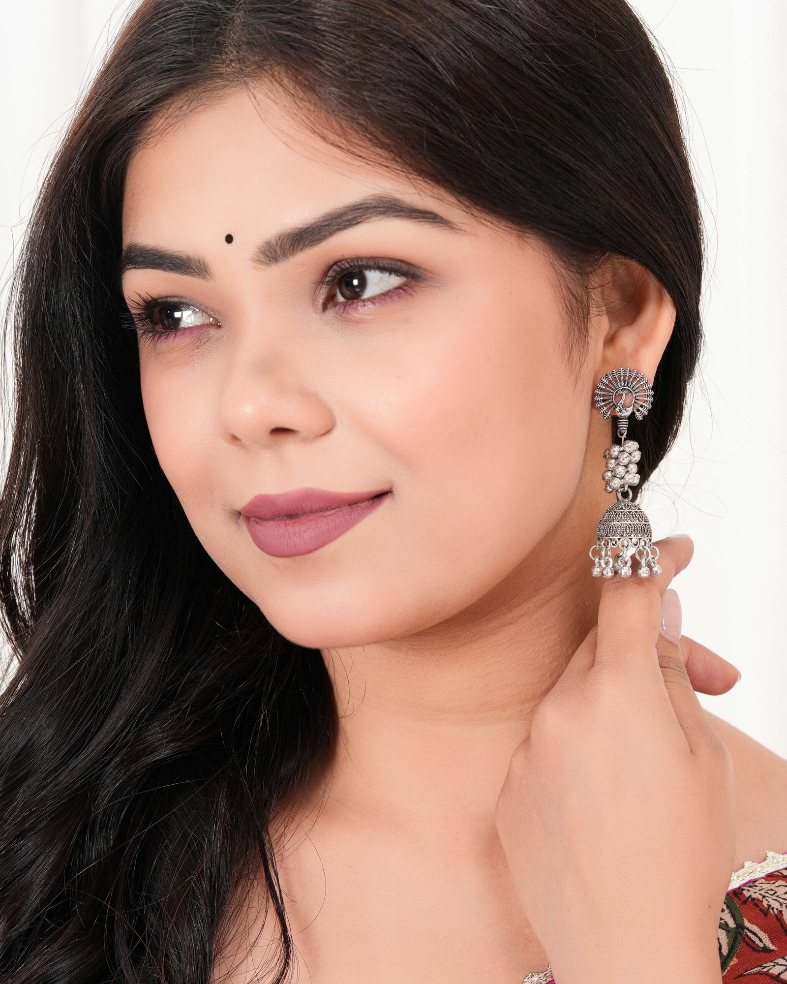 Women’s Indian Bollywood Stylish AZ838-OXidised Earrings Traditional Ethnic Jhumka/Jhumki Earrings for Women Unique Design -AZ838-OX-ER7