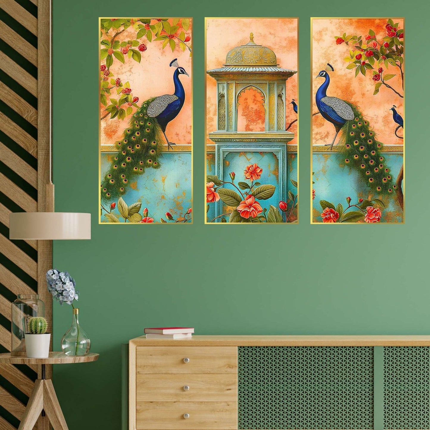 Set of Two Wall Paintings for Wall Dacoration Golden Framed Wall Paintings for Living Room & Bedroom Wall Art for Home Decoration & Office Wall Décor (14×11 inch CH-GD2-22)