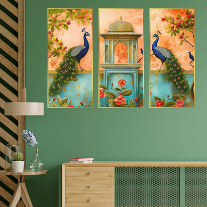 Set of Two Wall Paintings for Wall Dacoration Golden Framed Wall Paintings for Living Room & Bedroom Wall Art for Home Decoration & Office Wall Décor (14×11 inch CH-GD2-22)