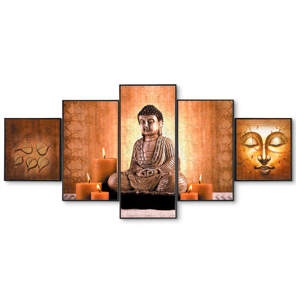 Set Of Five Framed Digital Wall Painting