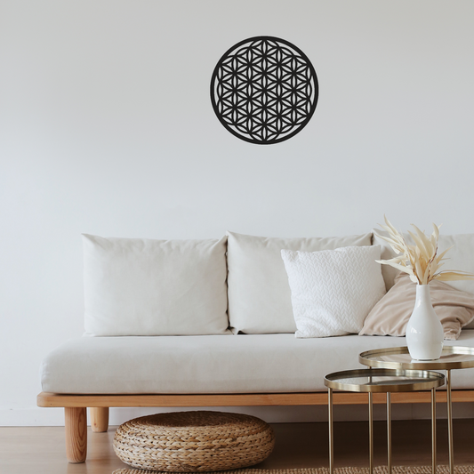 Spiritual Flower of Life Design Modern Zen Mandala Wall Art
