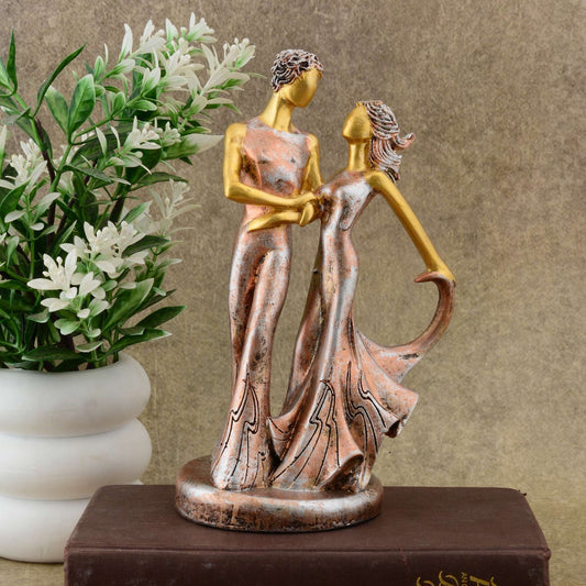 Great Valentine’s Day Gift For Girl & Boys symbolizes true love, Romantic Gift Showpieces brown Golden