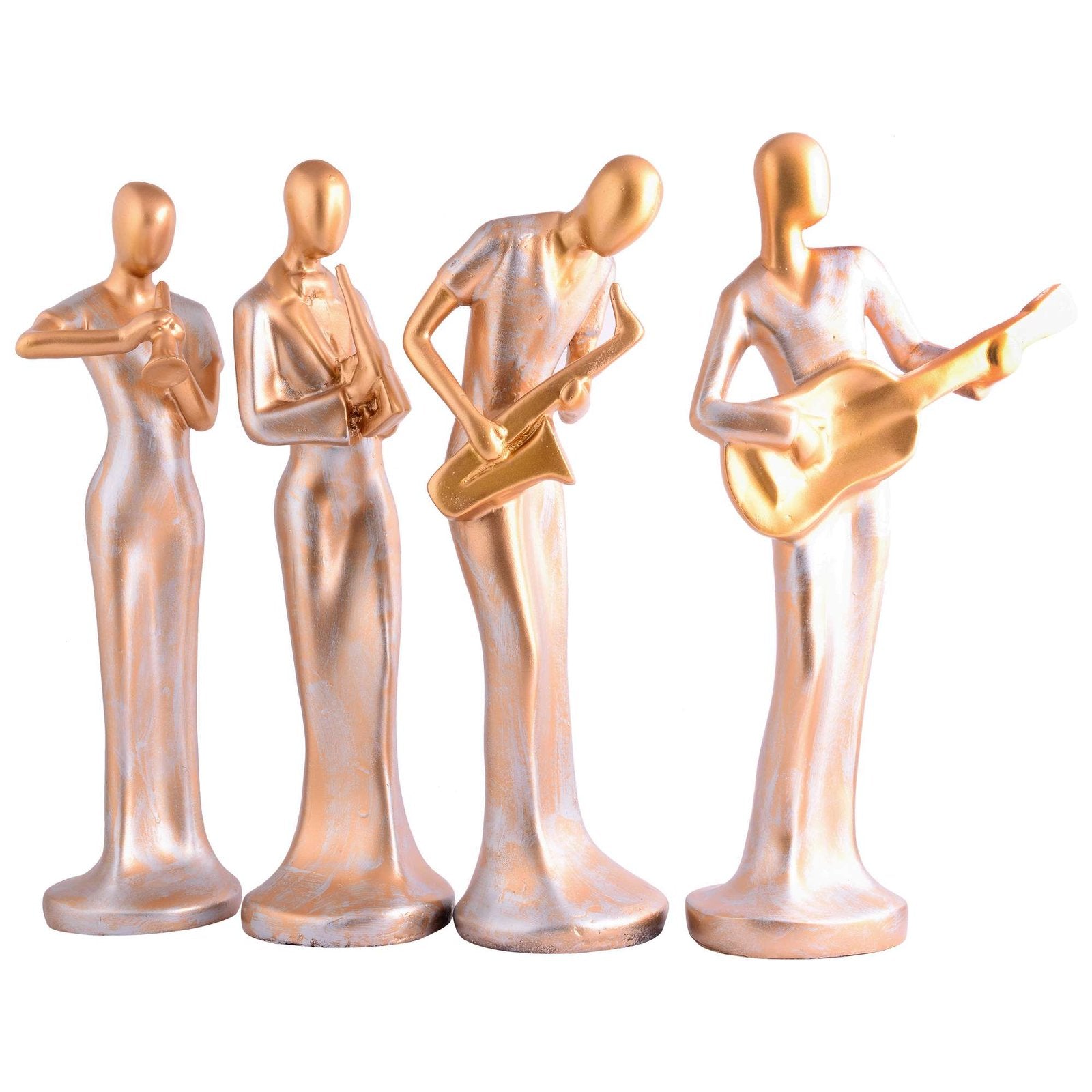 Modern metal musician golden statue Resin figurine Contemporary art Music decor Metal sculpture, Modern home decor, Musician gift