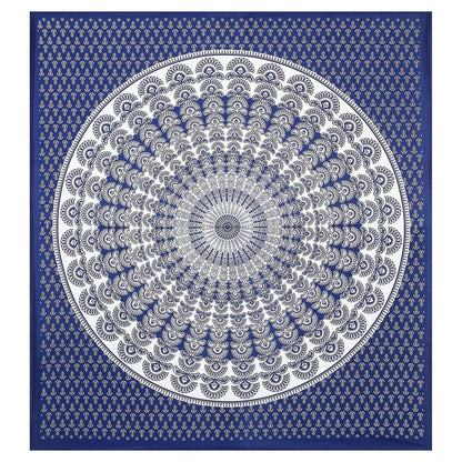 100% Pure Cotton Traditional Printed Bedsheet for Double Bed King Size Bedsheet with 2 Pillow Covers