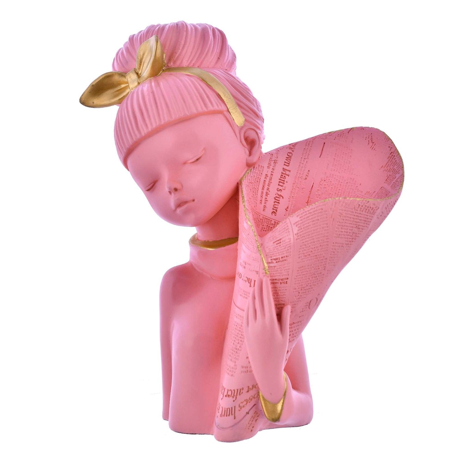 Pink Lady Face with Basket