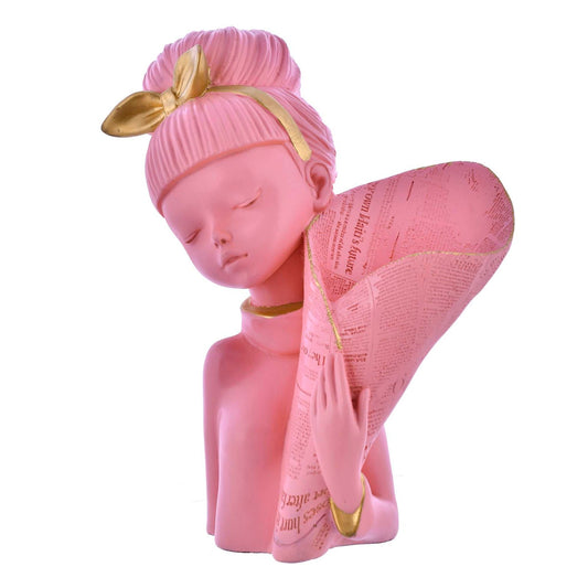 Pink Lady Face with Basket