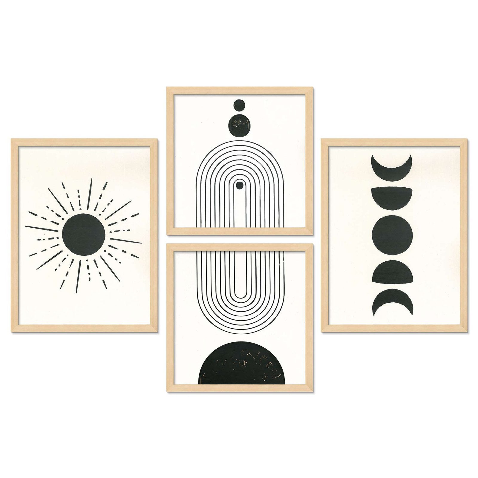 SET OF 4 DIGITAL WALL PAINTING