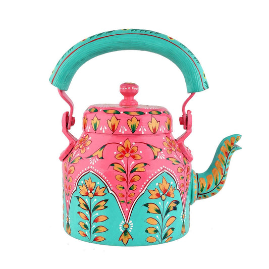 Hand-Painted Aluminium Tea Kettle – 750 ml for kitchen décor Home Décor , Tea Party , Serving