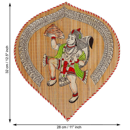 Bamboo Hand Crafted Leaf Design Wall Hangings Of Hanuman Ji For Home D?cor | Bamboo Art For Wall Decor