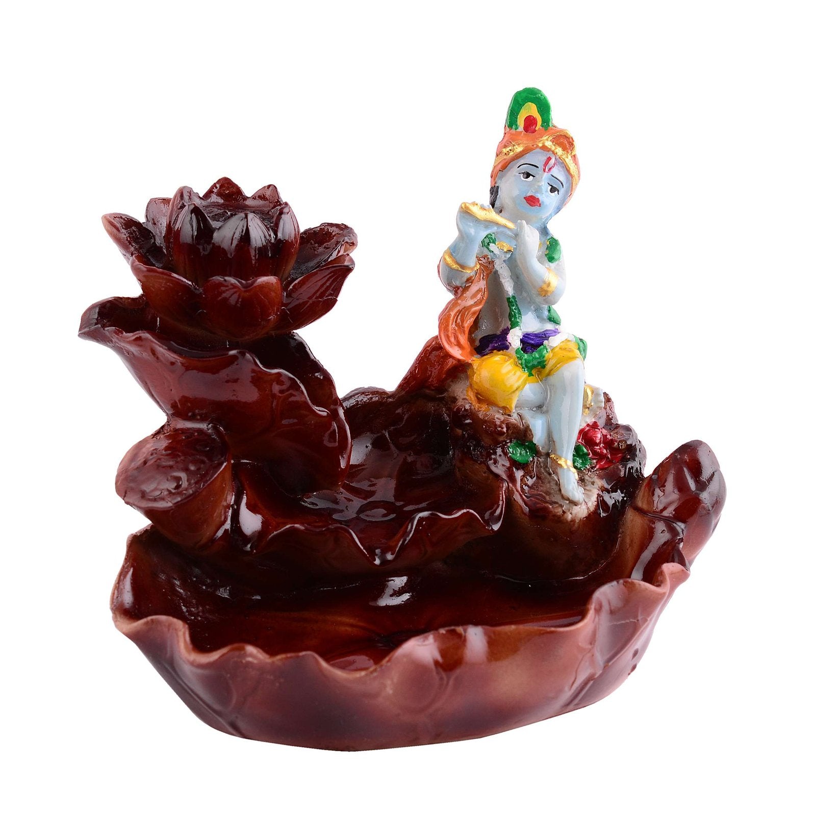 Krishna Smoke Fountain Incense Burner Backflow Incense Idol Gift Item/Gift Item